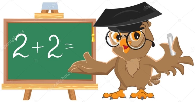 Sova učitel vede lekce matematiky Stock Vector od © orensila 79602226